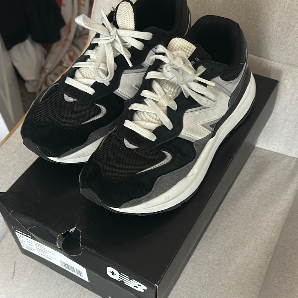 Figs New Balance Black and White Sneakers